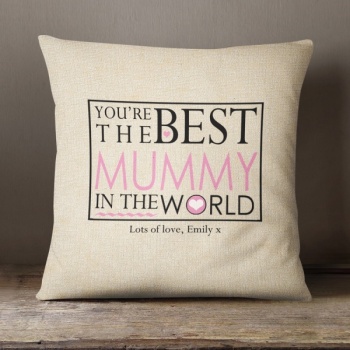 Luxury Personalised Cushion - Inner Pad Included - Best Mummy